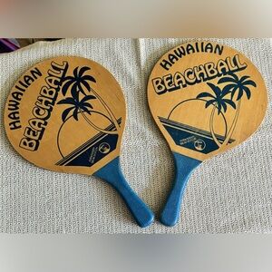 Vintage Maui Beach Ball paddles HAWAII Beach Fun